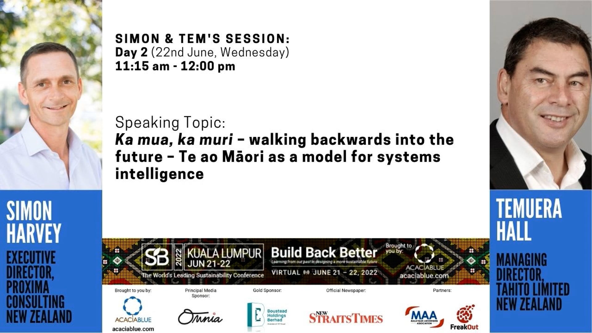 D2 Ka mua, ka muri – walking backwards into the future – Te ao Māori as a model for systems intellegence