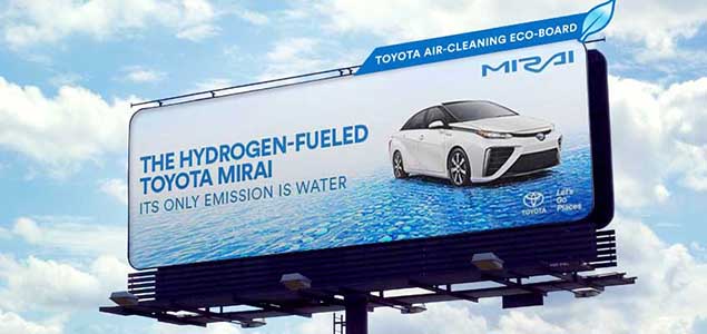 Toyota’s Latest Campaign Combats Air Pollution with Smog-Reducing Billboards