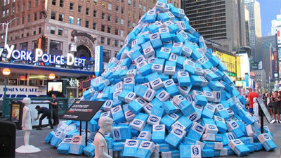 KIND Piles 45K Lbs of Sugar in Times Square to Illustrate Need for Better Snacks
