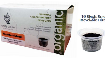 White Coffee Introduces Organic Coffee in Biodegradable, Compostable Single-Serve BioCup