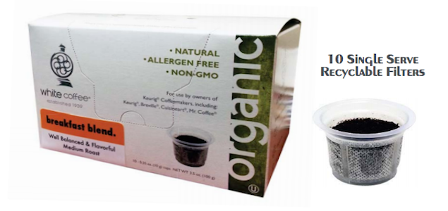 White Coffee Introduces Organic Coffee in Biodegradable, Compostable Single-Serve BioCup