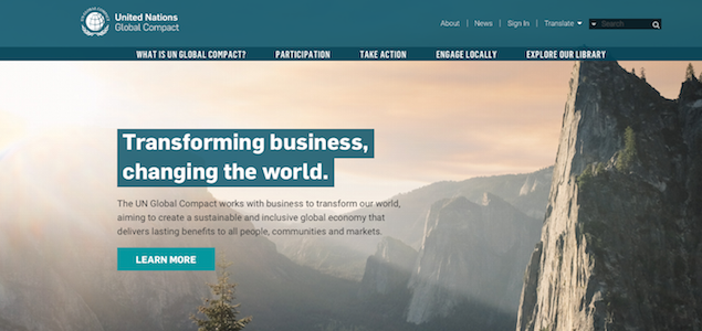 UN Global Compact Unveils Website to Spur Sustainable Business