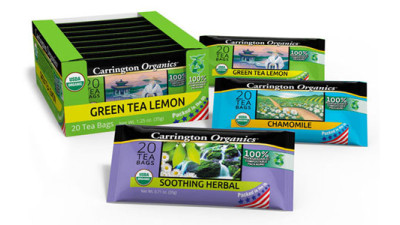 Carrington Co. Launches First-Ever Organic Tea in Biodegradable Packaging