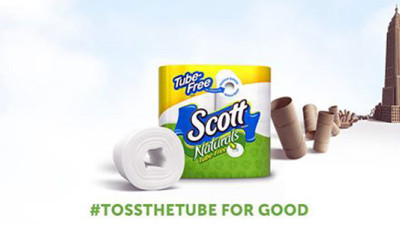 Scott Brand Launches Tube-Free Toilet Paper, Invites People to #TossTheTube