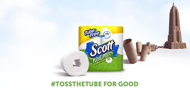 Scott Brand Launches Tube-Free Toilet Paper, Invites People to #TossTheTube