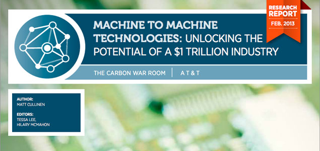 AT&T, Carbon War Room Say ‘Internet of Things' Can Cut Emissions by 19%