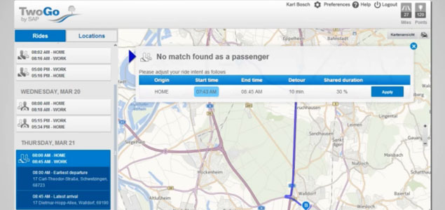 SAP Launches Carpool App To Help Businesses Save Money and Engage Employees