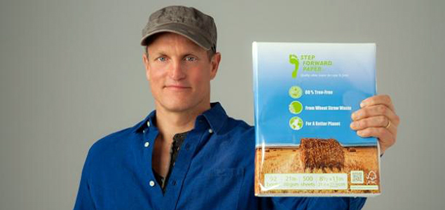 Woody Harrelson Continues to Chip Away at Deforestation with New Straw-Based Paper