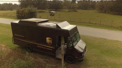 UPS Tests Residential Delivery Via Drone Launched From Atop Package Car