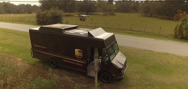 UPS Tests Residential Delivery Via Drone Launched From Atop Package Car