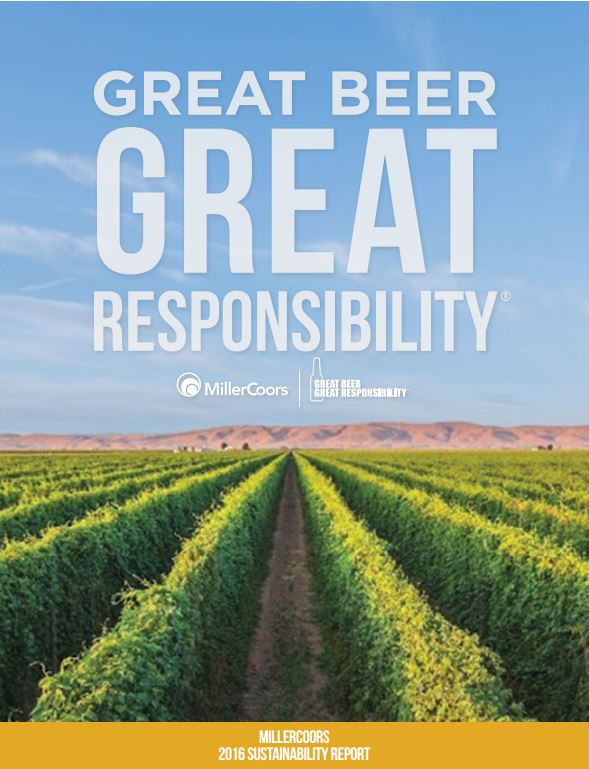 Millercoors Showcases Commitment to Alcohol Responsibility, Environmental Stewardship and Community Investment in 2016 Sustainability Report