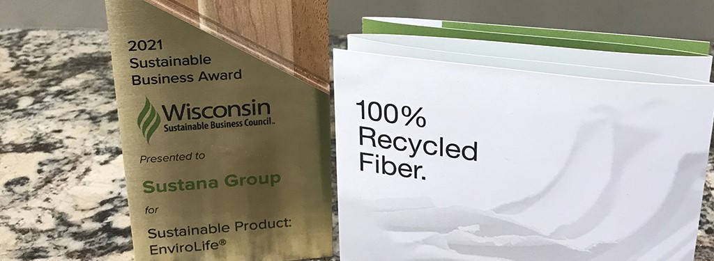 Sustana Fiber EnviroLife® awarded 2021 Sustainable Business Award by the Wisconsin Sustainable Business Council