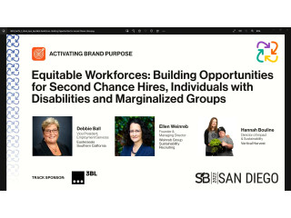 Equitable Workforces: Building Opportunities for Second Chance Hires, Individuals with Disabilities and Marginalized Groups