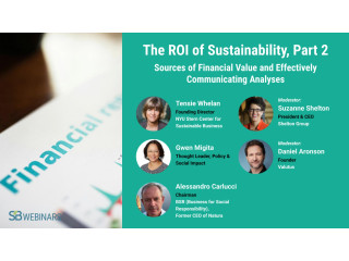 The ROI of Sustainability, Part 2: Sources of Financial Value and Effectively Communicating Analyses