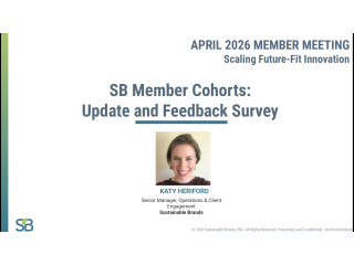 SB April 2026 Member Meeting: SB Member Cohorts: Update and Feedback Survey