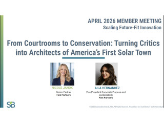 SB April 2026 Member Meeting: From Courtrooms to Conservation: Turning Critics into Architects of America’s First Solar Town