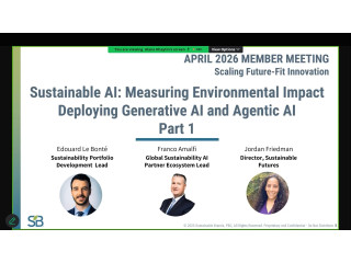 SB April 2026 Member Meeting: Sustainable AI: Measuring Environmental Impact Deploying Generative AI and Agentic AI