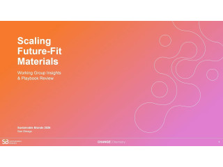 Scaling Future Fit Materials Working Group Insights and Playbook Review