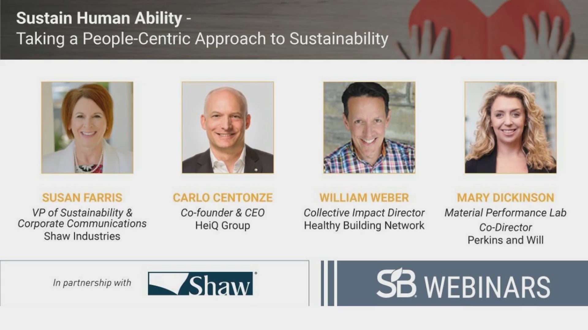 Sustaining HUMAN Ability - Taking a People-Centric Approach to Sustainability